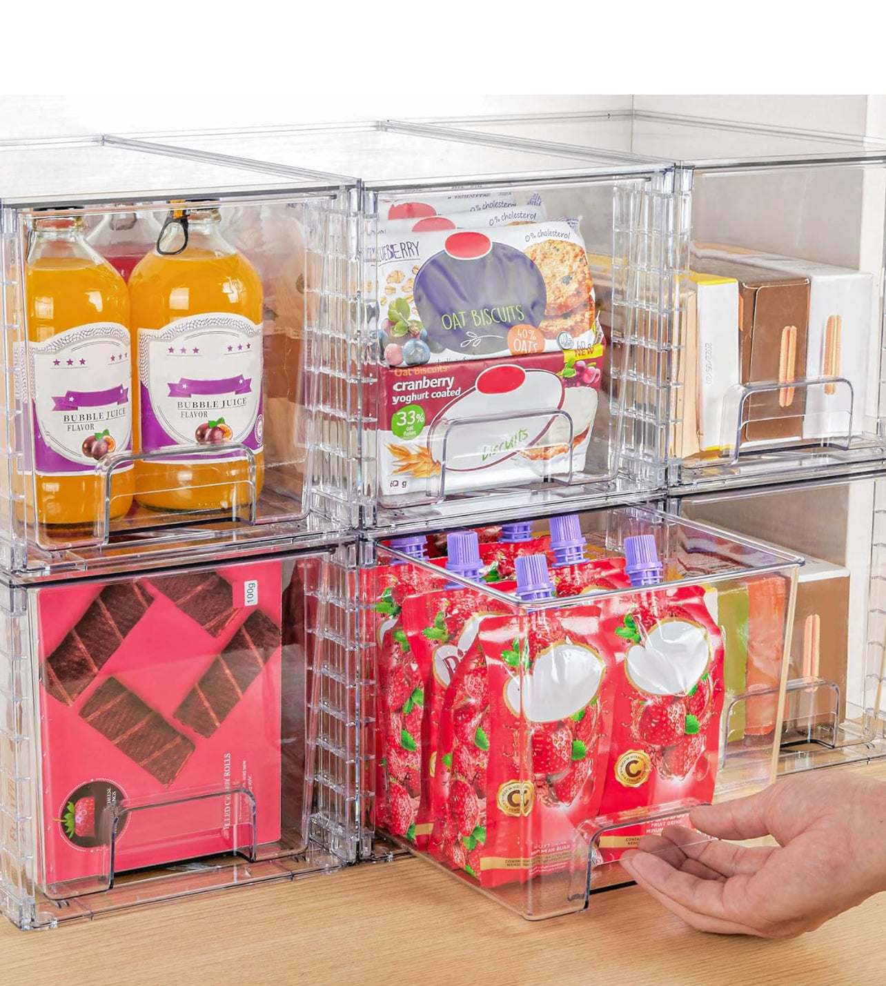 Two Large Stackable Storage Drawer