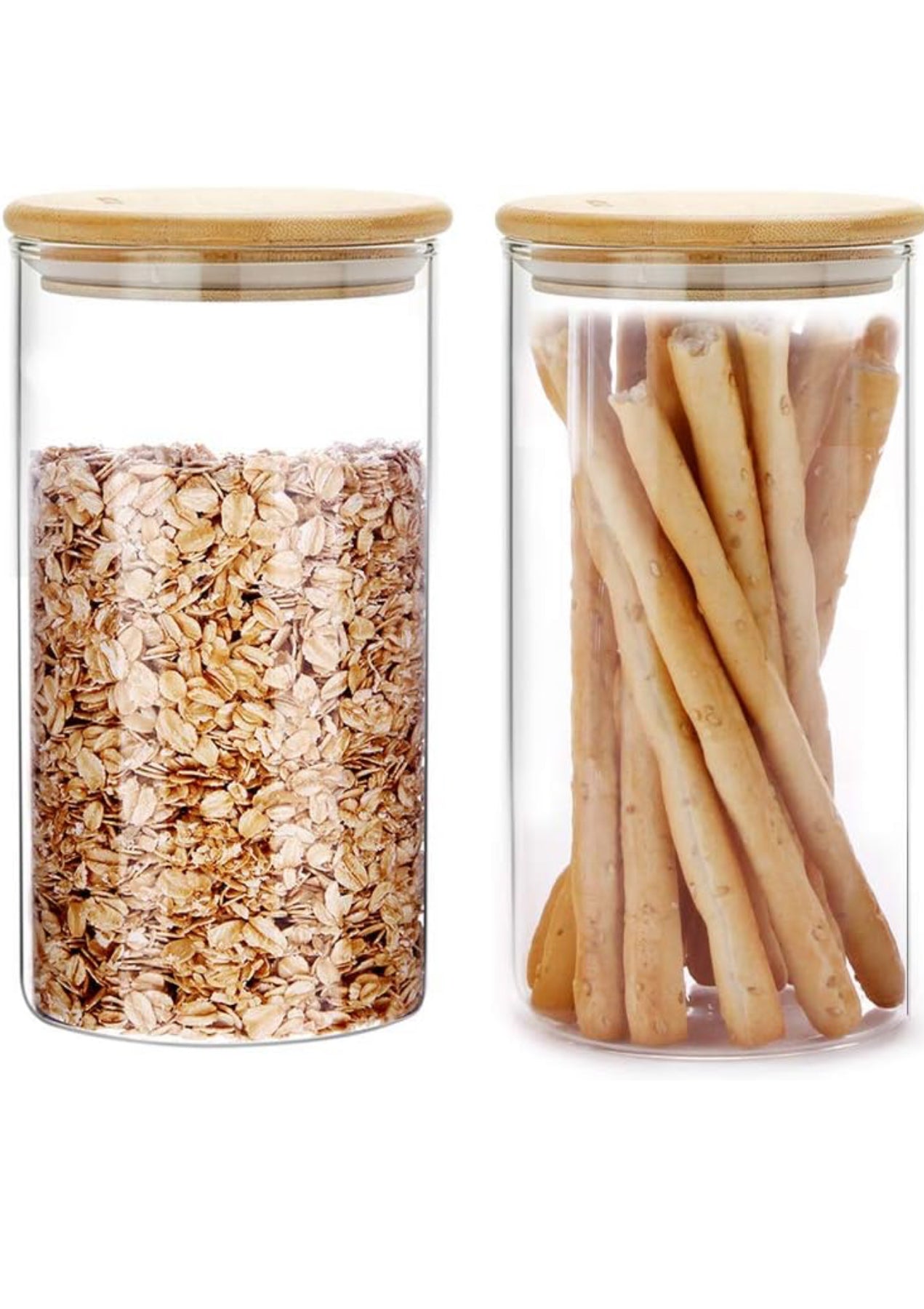 Borosilicate Jar with bamboo lid (1400 ml )