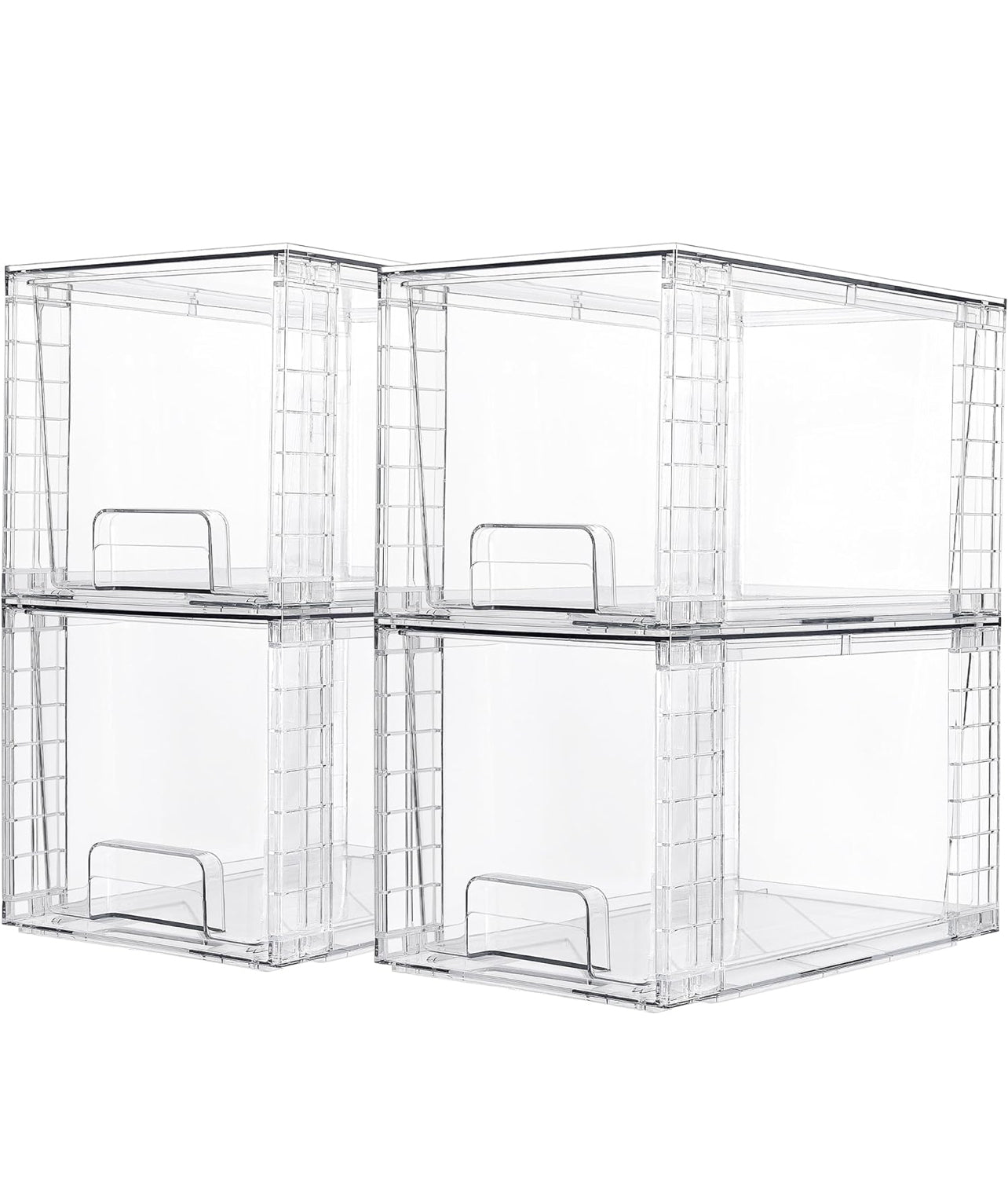 Two Large Stackable Storage Drawer