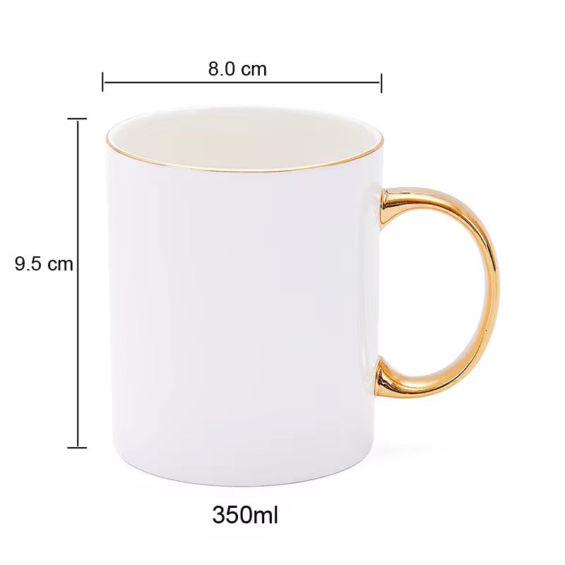 White and Gold Mug