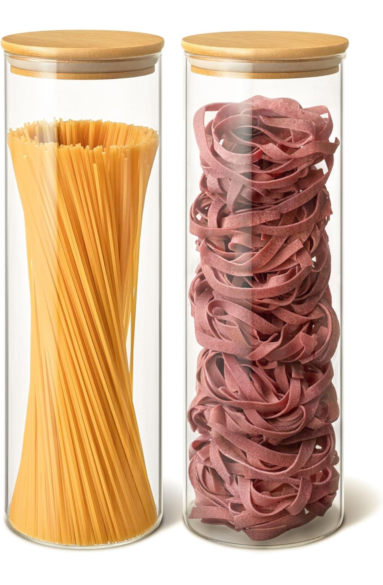 Spaghetti Jar with bamboo lid