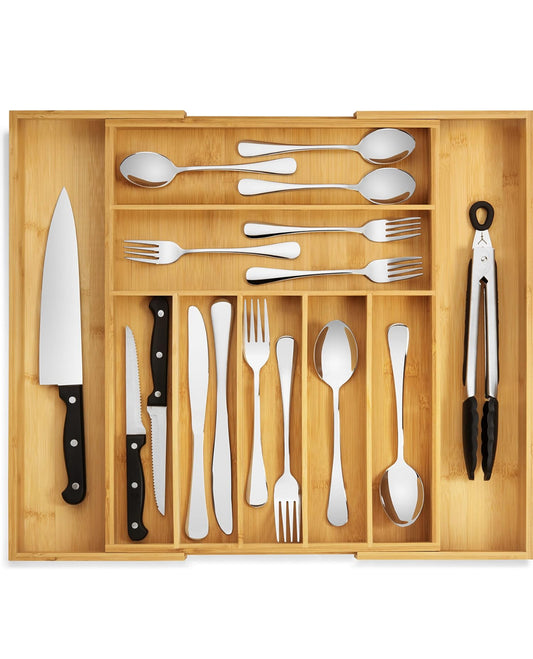Expandable Bamboo Drawer Organizer