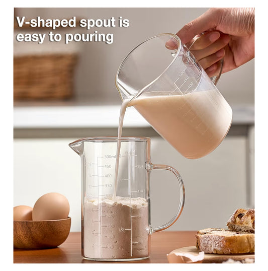 500 Ml Glass Measuring Cup With Handle